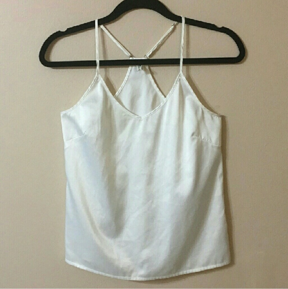 7 FOR ALL MANKIND Silky V-Neck Racer Back Top